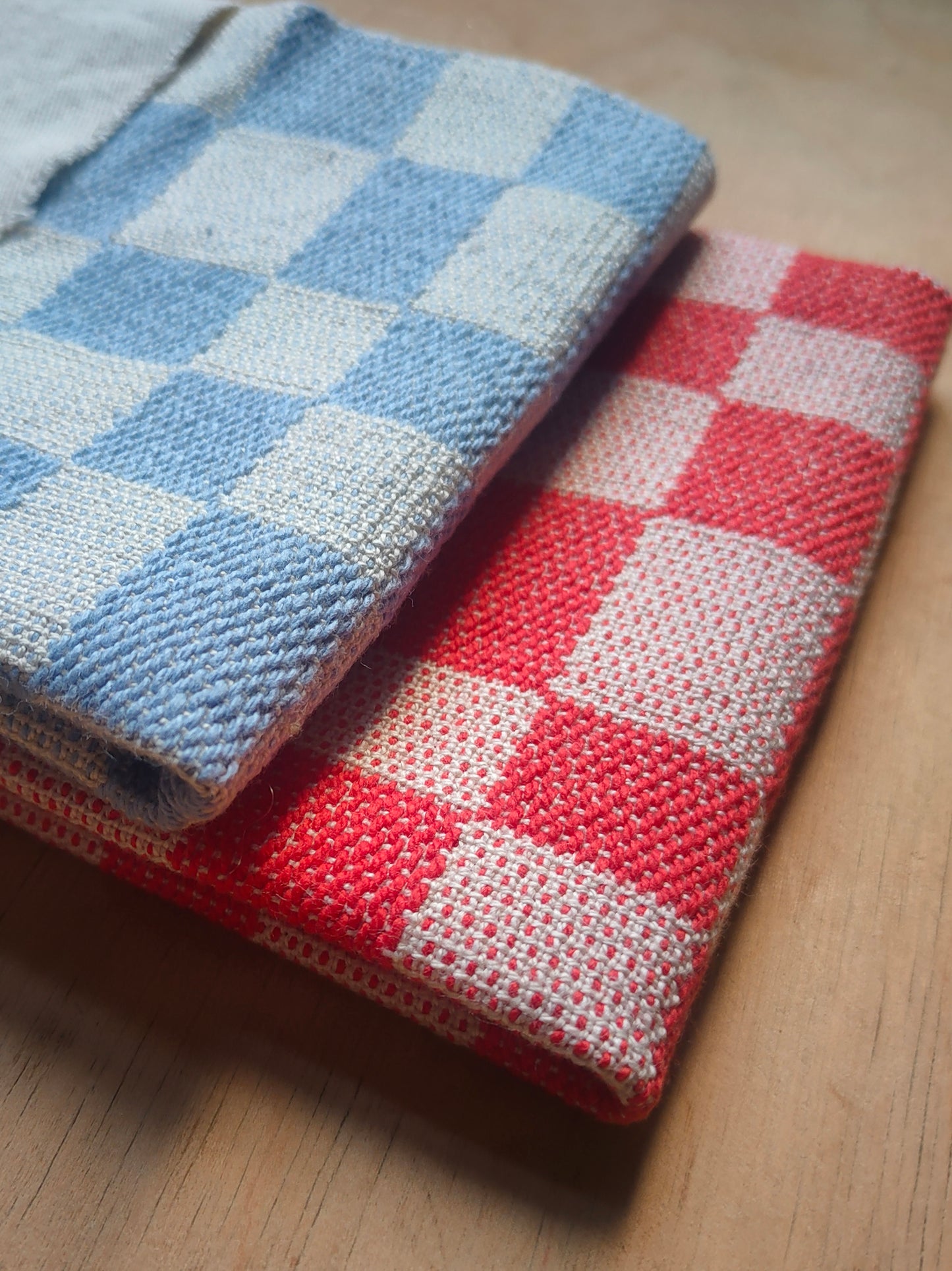 Handwoven tea towel pair