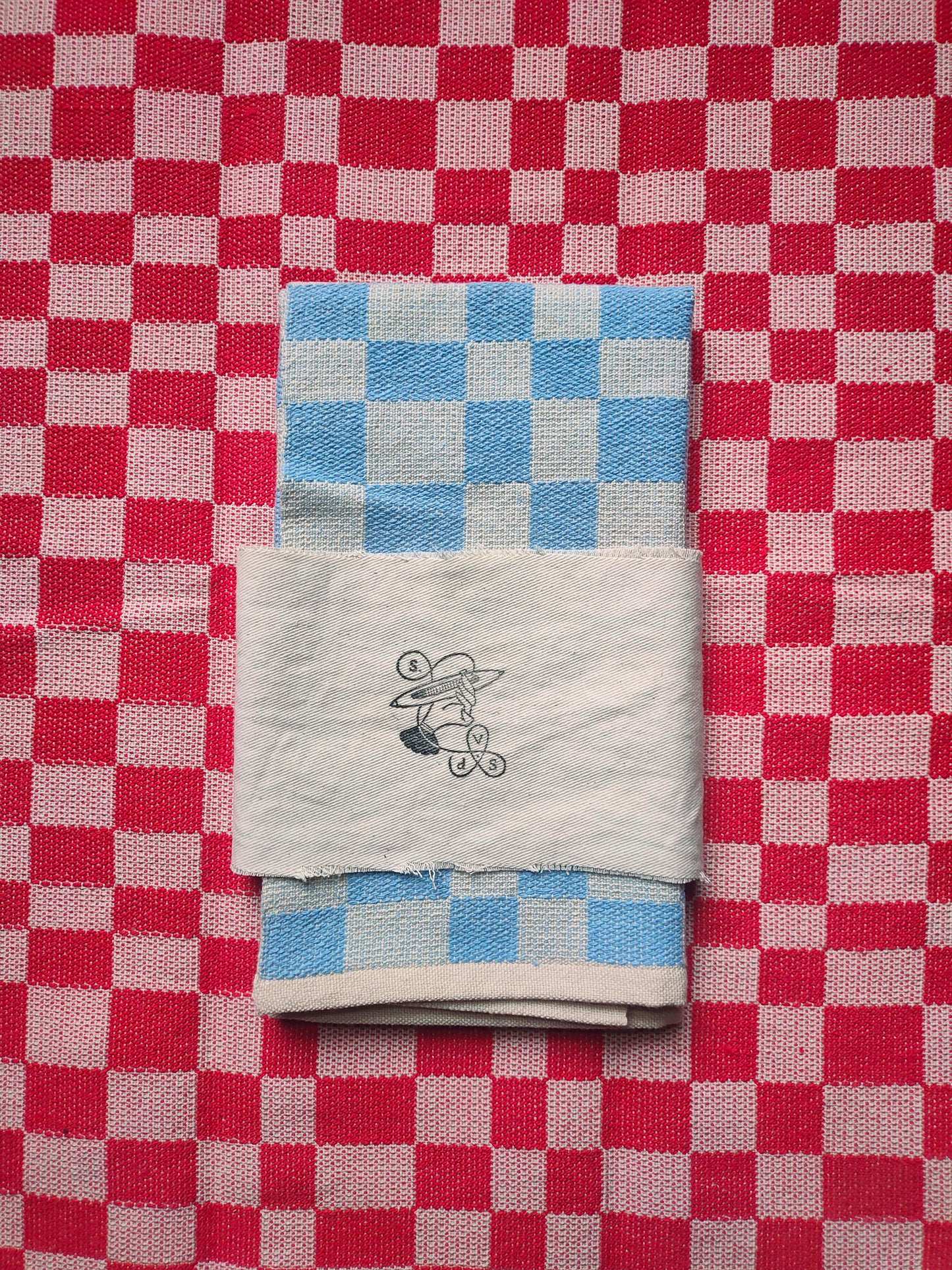 Handwoven tea towel pair